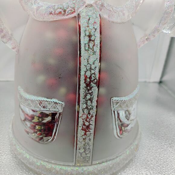 Frosted Santa Figurine with Red & Gold Beads - Picture 7 of 10